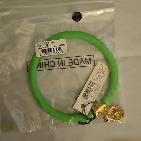 Marc By Marc Jacobs NWT Floro Toucan Green Silicon Bracelet Casual - Picture 3 of 3